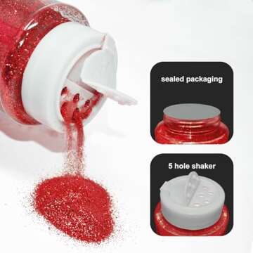 Craft and Party Red Glitter - 1 lb for All Craft Projects