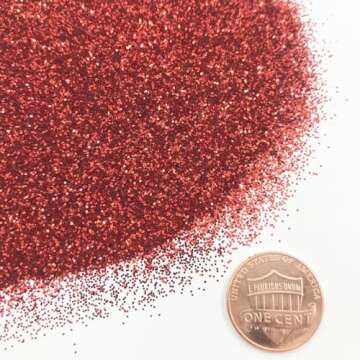 Craft and Party Red Glitter - 1 lb for All Craft Projects