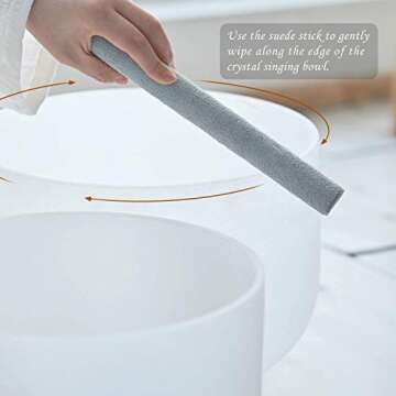 440HZ 6''-12'' Set of 7 PCS Crystal Singing Bowl with 2 Pcs Carrier Bags