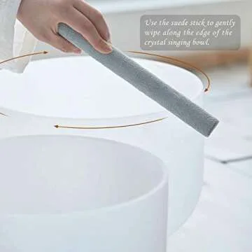 440HZ 6''-12'' Set of 7 PCS Crystal Singing Bowl with 2 Pcs Carrier Bags