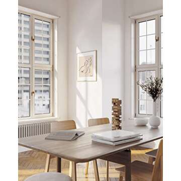 HAUS AND HUES Picasso Line Drawing Poster - Pablo Picasso Abstract Woman Wall Art, Woman Silhouette Minimalist Line Art. Female Figure Wall Print (Beige Frame, 12x16)