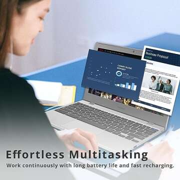 SAMSUNG Galaxy Chromebook 4 11.6” 64GB Laptop Computer w/ 4GB RAM, Gigabit WiFi, HD Intel Celeron Processor, Compact Design, Military Grade Durability, US Version, Silver