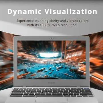 SAMSUNG Galaxy Chromebook 4 11.6” 64GB Laptop Computer w/ 4GB RAM, Gigabit WiFi, HD Intel Celeron Processor, Compact Design, Military Grade Durability, US Version, Silver