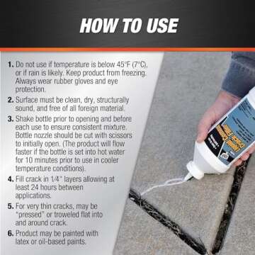 DAP 37584 Liquid Cement Crack Filler, 1 quart, Gray