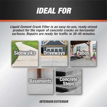 DAP 37584 Liquid Cement Crack Filler, 1 quart, Gray