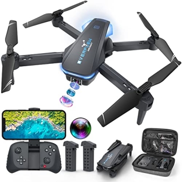 Drone with 1080P HD Camera - Foldable Remote Control Quadcopter for Kids