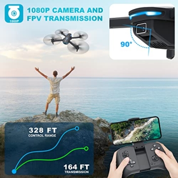 Kids Foldable Drone with 1080P HD Camera for Easy Flying