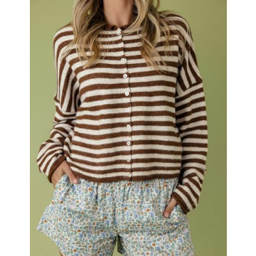 Stylish IMCTAH Women's Striped Cardigan for All Seasons