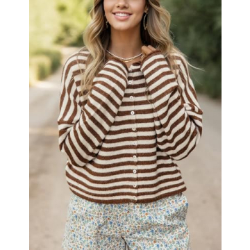 Stylish IMCTAH Women's Striped Cardigan for All Seasons