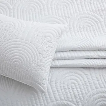 Safonory White Lightweight Microfiber Quilt Set Twin Size