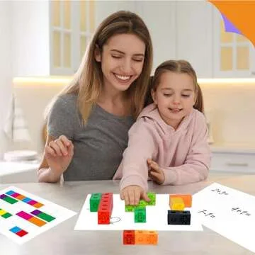 SpriteGru Math Linking Cubes, Set of 100 Math Cubes Manipulative Connecting and Counting Snap Blocks for Early Math and Construction, Educational Toy for Preschool, Kindergarten, Homeschool