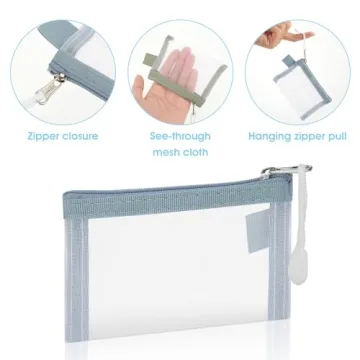 WLLHYF Mini Mesh Bags: Compact Travel Organizer Kit
