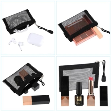 WLLHYF Mini Mesh Bags: Compact Travel Organizer Kit