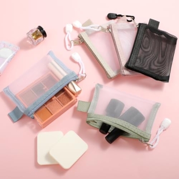 WLLHYF Mini Mesh Bags: Compact Travel Organizer Kit