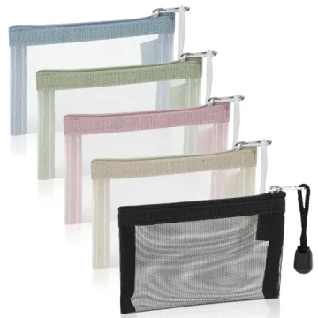 WLLHYF Mini Mesh Bags: Compact Travel Organizer Kit