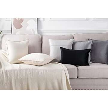 MADIZZ Luxury Velvet Throw Pillow Covers Set of 2