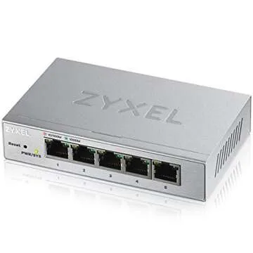 Zyxel 5-Port Gigabit Ethernet Web Managed Switch | VLAN Support | Sturdy Metal Case | Desktop or Wall-Mount | Fanless |Limited Lifetime Warranty | QoS | Ethernet Splitter | GS1200-5