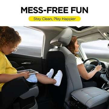 lebogner Back Seat Cover for Kids, 2 Pack X-Large Waterproof Kick Mats Backseat Protector, Durable C...