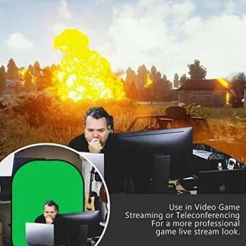 Neewer 5x7ft/1.5x2m Chromakey Foldable Backdrop with Stand 8.5ft/2.6m, 2-in-1 Reversible Green Blue Green Background Panel for Photography Studio, Live Streaming, Video Calls, Games