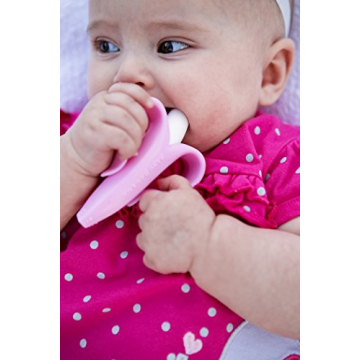 Baby Banana Toothbrush Teether for Infants Safe Silicone Relief