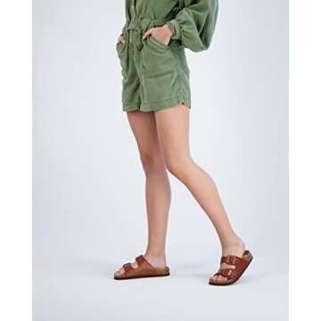 CUSHIONAIRE Women's Lane Cork Footbed Sandal With +Comfort, Stone, 6