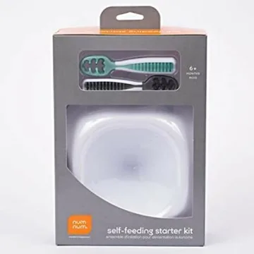 NumNum Starter Kit Baby Bowl and Spoon Set for Self-Feeding