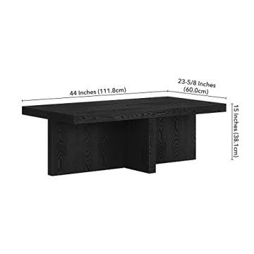 Henn&Hart 44" Coffee Table for Modern Living Spaces