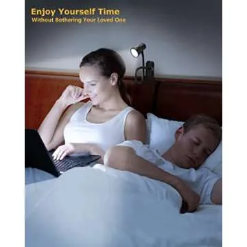 KOTUDAY Clip on Lamp - Flexible Gooseneck with 3 Color Modes