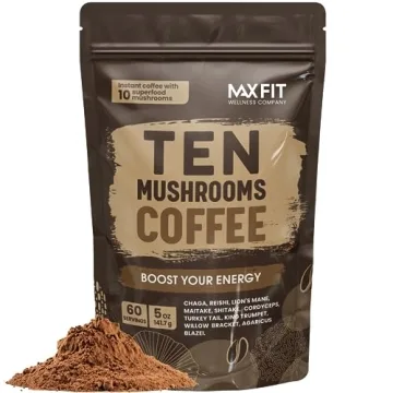 Mushroom Coffee Organic - 10 Functional Mushrooms Blend for Wellness