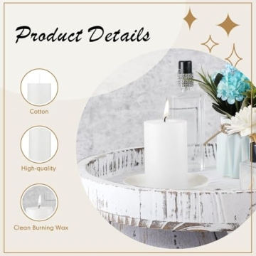 Elegant 12-Piece Ivory Pillar Candles for Every Occasion