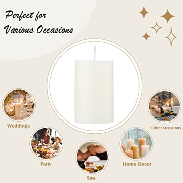 Elegant 12-Piece Ivory Pillar Candles for Every Occasion