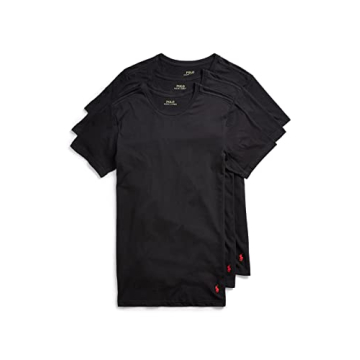 Polo Ralph Lauren 3 Pack Men’s Slim Fit Crew Tees in Black