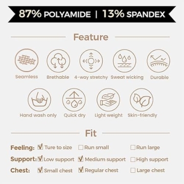 Aoxjox Seamless Sports Bras for Active Women