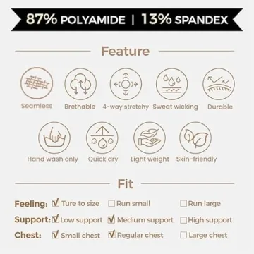 Aoxjox Seamless Sports Bras for Active Women