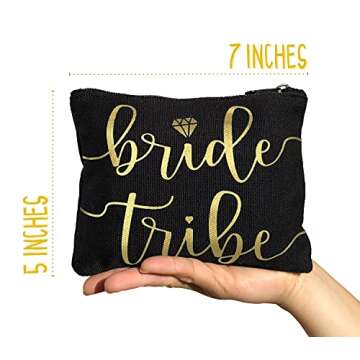 Bride Tribe Makeup Bags - Bridesmaid Favor for Bachelorette Party, Bridal Shower, Wedding. Cosmetics...