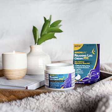 MagniLife Relaxing Leg Cream PM, Deep Penetrating Topical for Pain and Restless Leg Syndrome Relief,...
