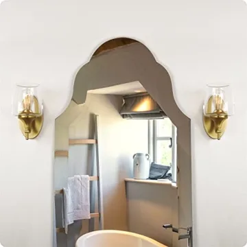 Kira Home Stella 10" Modern Chic Wall Sconce/Wall Light + Wine Glass Shade, Warm Brass Finish