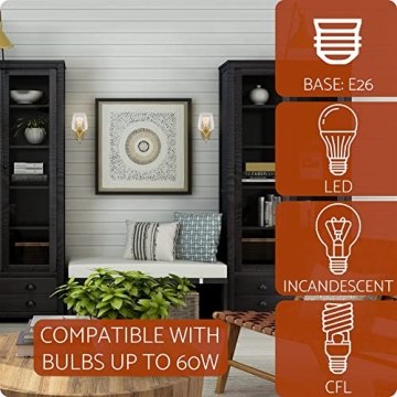 Kira Home Stella 10" Modern Chic Wall Sconce/Wall Light + Wine Glass Shade, Warm Brass Finish