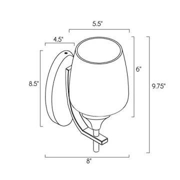 Kira Home Stella 10" Modern Chic Wall Sconce/Wall Light + Wine Glass Shade, Warm Brass Finish