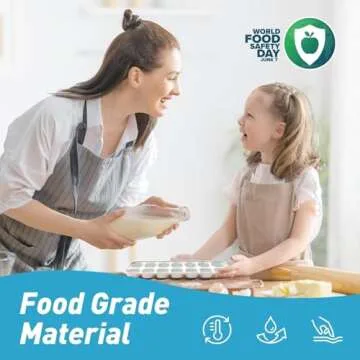 Ice Cube Tray with Lid - Stackable, Durable & Easy Release