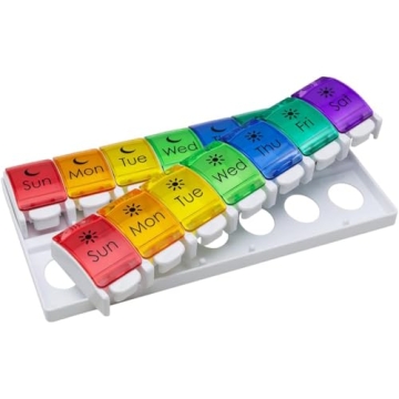 Ezy Dose Weekly Pill Case: Colorful, User-Friendly 7-Day Planner