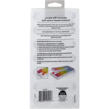 EZY DOSE Weekly Pill Case Easy to Use AM/PM Organizer