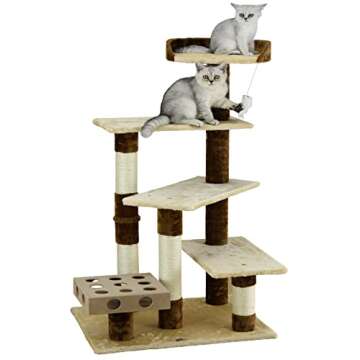 Go Pet Club 45" IQ Busy Box Cat Tree Kitty Scratcher Kitten Condo Tower House Furniture with Multi-L...