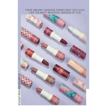 AKARY Matte Nude Lipstick, Bold & Intense Nudes Paper Tube Lipsticks Smooth Velvety Lip Gloss, Long Lasting Lip Stick Non-Stick Cup Not Fade Nude Lip Stick, Senior Matte Lip Makeup Gifts for Women and Girls