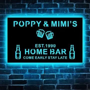 Personalized LED Bar Sign - Custom Neon Decor