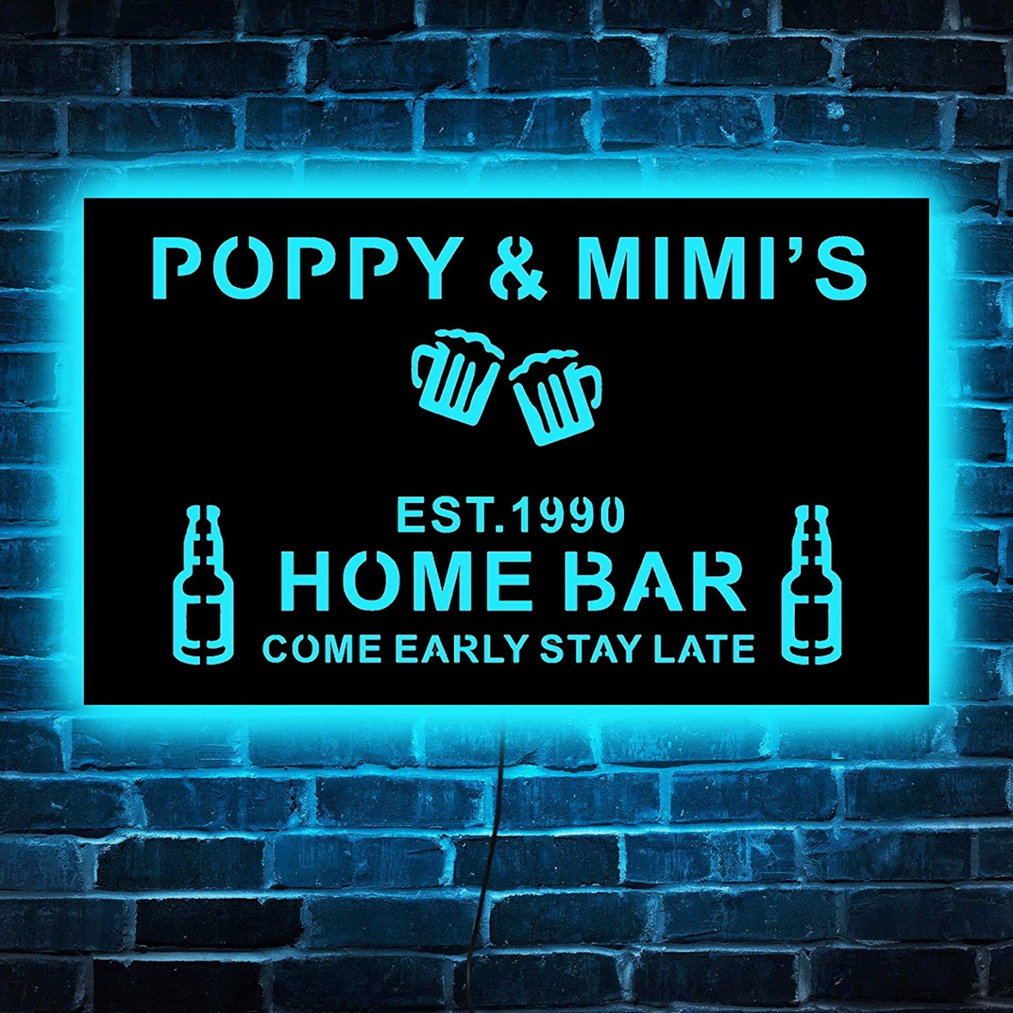 Personalized LED Bar Sign - Custom Neon Decor