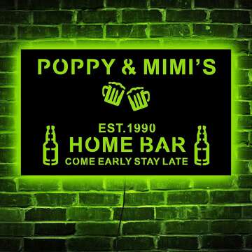 Personalized LED Bar Sign - Custom Neon Decor