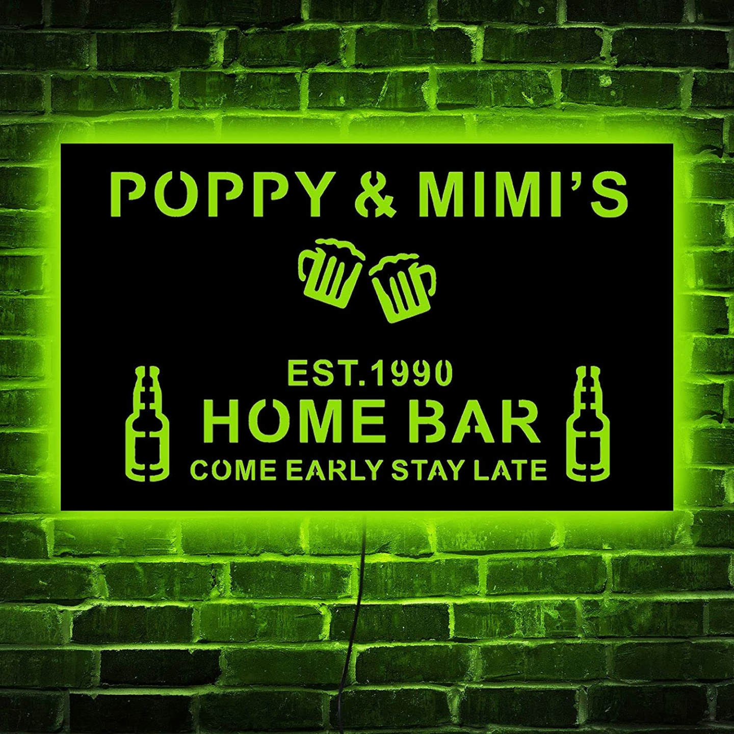 Personalized LED Bar Sign - Custom Neon Decor