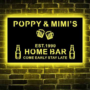 Personalized LED Bar Sign - Custom Neon Decor