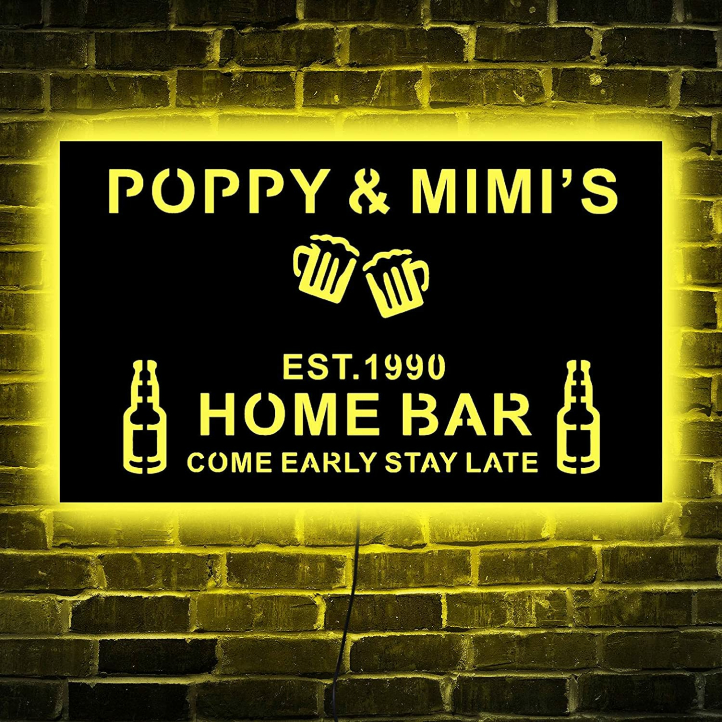 Personalized LED Bar Sign - Custom Neon Decor